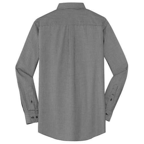 NEW Red House Men's Black Mini-Check Non-Iron Shirt RH66 LARGE - Picture 2 of 3