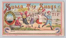 Victorian Trade Card Solar Tip Shoes Children Marching L.P. Ross Rochester NY