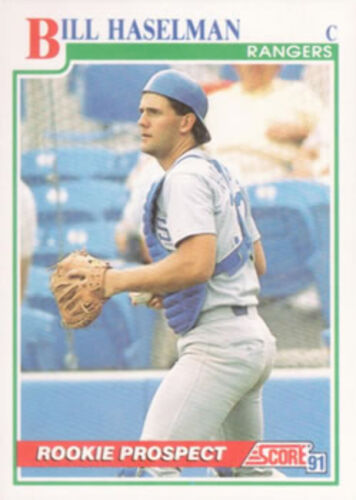 #377 Bill Haselman - Texas Rangers - 1991 Score Baseball