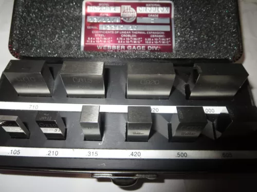 Webber Gauge Block Set, Croblox, Grade 2, RC10A1