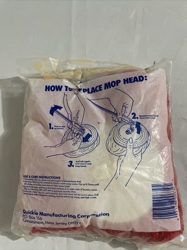 NOS Quickie Tele-Flex Dust Mop Refill 100% Nylon Yarn USA #0634. Replacement - Picture 2 of 3