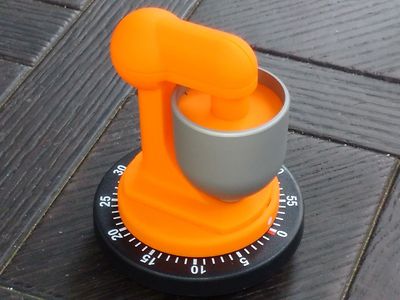 BENGT EK DESIGN KITCHEN MIXER 60 MINUTE MECHANICAL TIMER ORANGE GREY AID