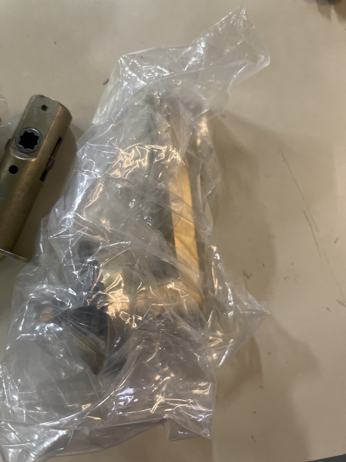 Emtek 5209HLOUS4LH Left-Hand Privacy Door Lever in Satin Brass-image