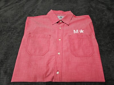 ROOTS 73 CANADA Soft Rose Embroidered Chambray Button-up Long Sleeve Shirt Large