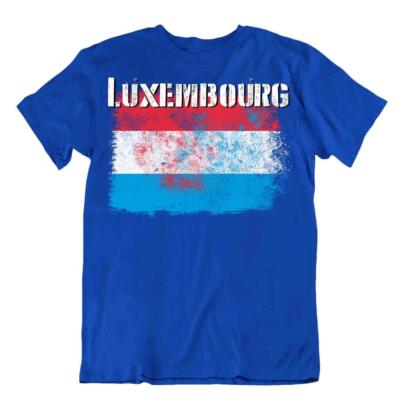 Luxemburg T-Shirt Flaggen T-Stück Reise-Andenken Bluse Tee Luxembourg flag Tops