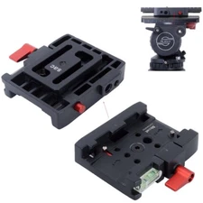 Clamp Adapter for Manfrotto Gitzo ACE 50mm Plate & Sachtler Tripod Fluid Head