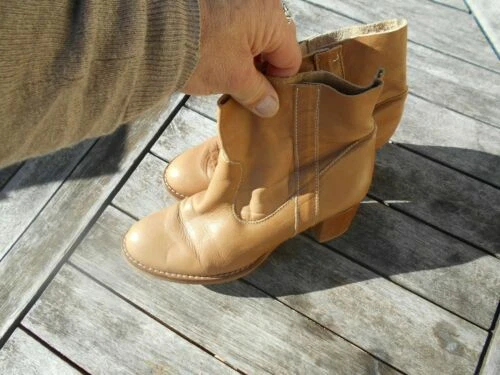 Bottes et bottines beiges Zara pour femme