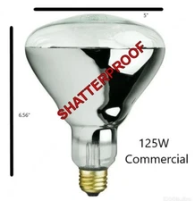 JUMBO Commercial 125W Shatterproof Heat Warming Popcorn Popper Machine Bulb Lamp