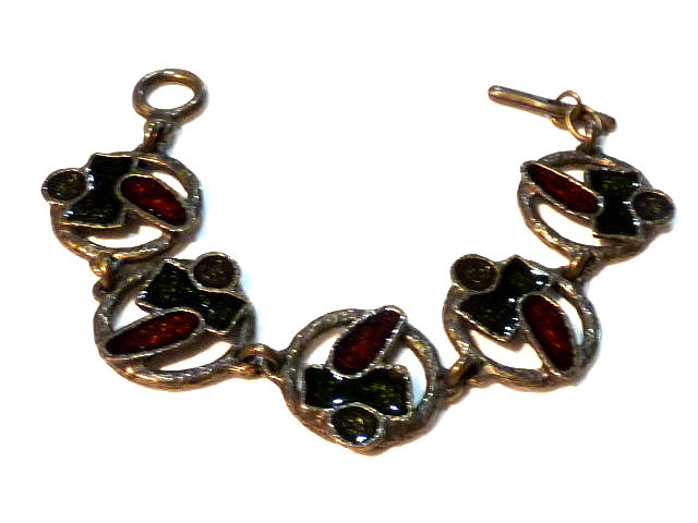 Bracelet Articulé En Métal émaillé Cyclope Paris - Longueur 18x2.5 Cm - Occasion Bon état