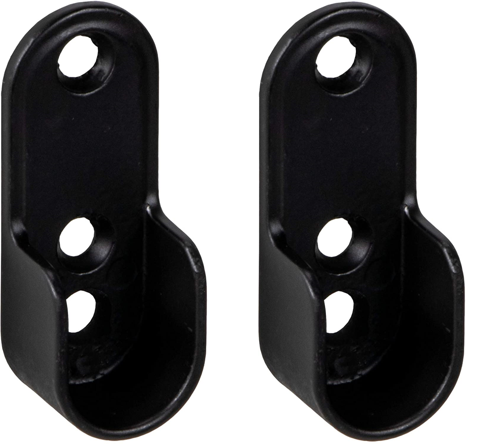 Kleiderschrank Zubehör Gedotec Schrankrohrlager Schwarz - Halterung Für Oval -Kleiderstange 30x15mm | 1 Stück Schrankrohrlager Mittelträger - Foto 10