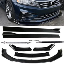 Front Bumper Lip Splitter Spoiler Strut Rods For VW Passat 2015-2022