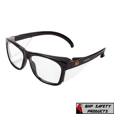 Kleenguard Maverick Safety Glasses, Black Frame, Clear Lens, 12/CT (KCC49309)