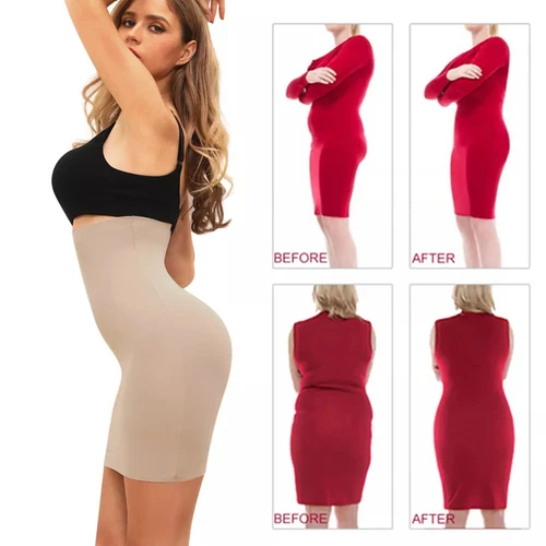 Women Shaping Half Slips Body Shaper Under Skirt Tummy Control Slimming Slip - Bild 8 von 23