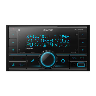 Kenwood DPX305MBT, Double DIN Bluetooth Digital Media Receiver w/ Front USB
