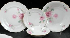 Forest Moonglow Lot of Salad and Bread Plates with Fruit and Soup Bowls
