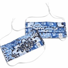 Vera Bradley 2 Blue Star Medallion Pleat Face Mask