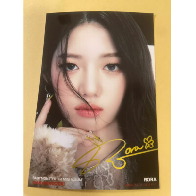 BABYMONSTER ロラ rora サイン BABYMONSTER RORA Autographs 6'' Hand Signed Autographed Photo Fans