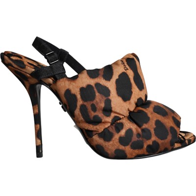 DOLCE & GABBANA Shoes Brown Leopard Keira Slingback Sandals EU36.5