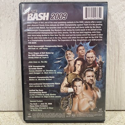 WWE: The Bash 2009 DVD, WWF, Hardy, Punk, Orton, Triple H, Jericho