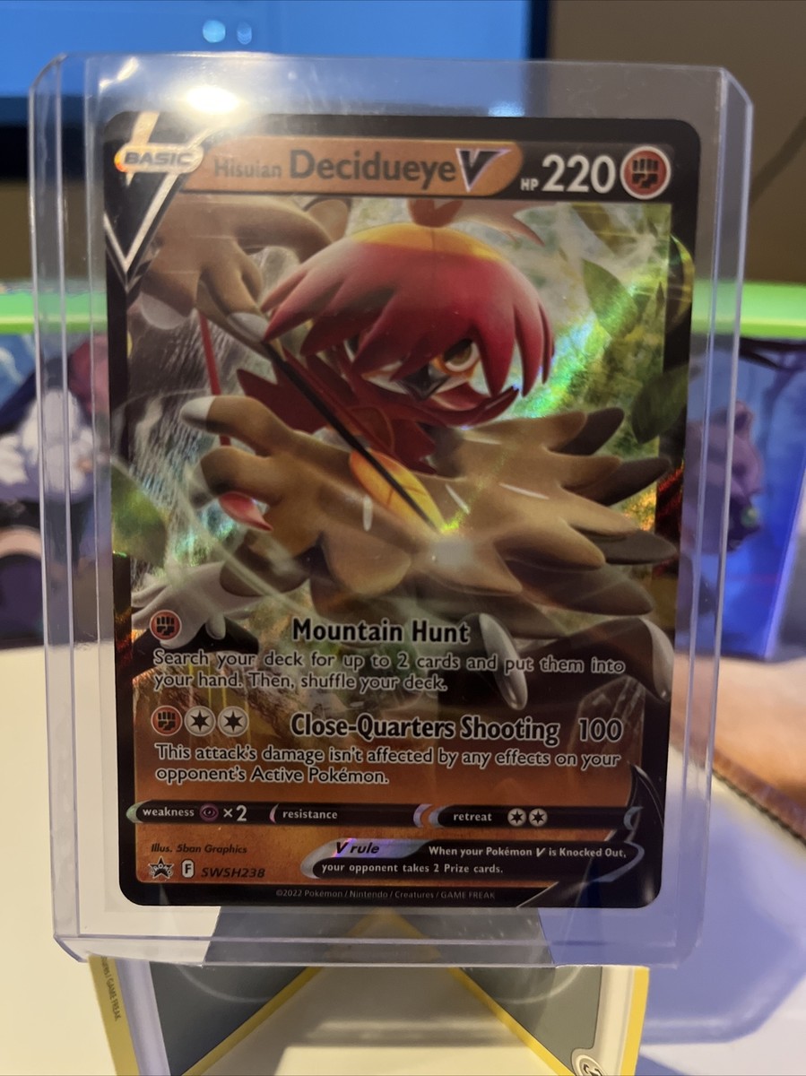 decidueye v pokemon card value Pokmon TCG Hisuian Decidueye V SWSH Black Star Promos SWSH238 Holo Promo NM