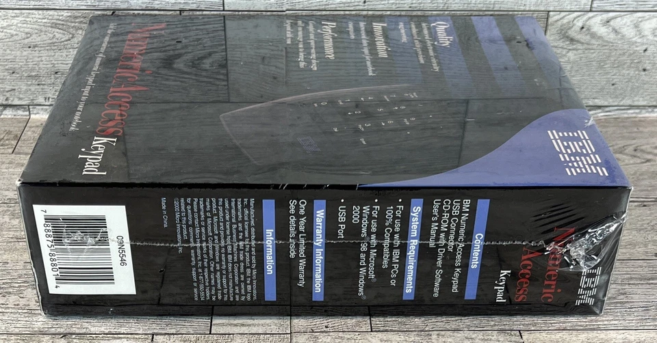 Vintage 2000 IBM 09N5546 Numeric Access Keypad USB Wired New Factory Sealed - Image 4 of 4