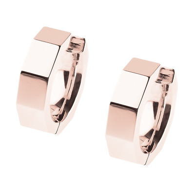 Serious Design Hoops Evia Earrings E605 Stainless Steel Rose Gold Plated