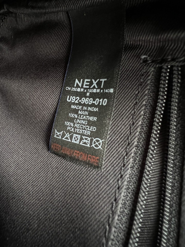 Next Black Shoulder bag Leather zebra print small camera Crossbody eBay