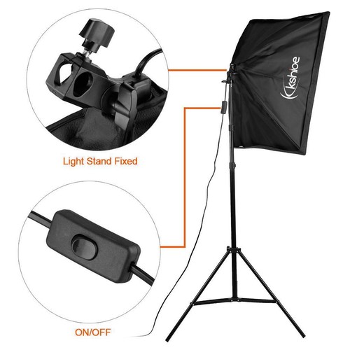 2x 135W Large Size Softbox Photography Studio Lighting Kits with Light Stand - Picture 4 of 12