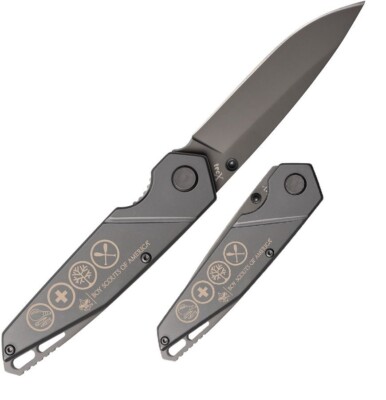 Case XX Boy Scout TecX Folding Knife 3'' Titanium Coated Stainless Blade Titanium