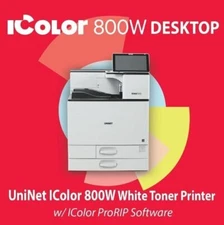 Uninet iCOLOR 800W Desktop White Toner Printer +Pro Rip + Smart Cut *Best offer*
