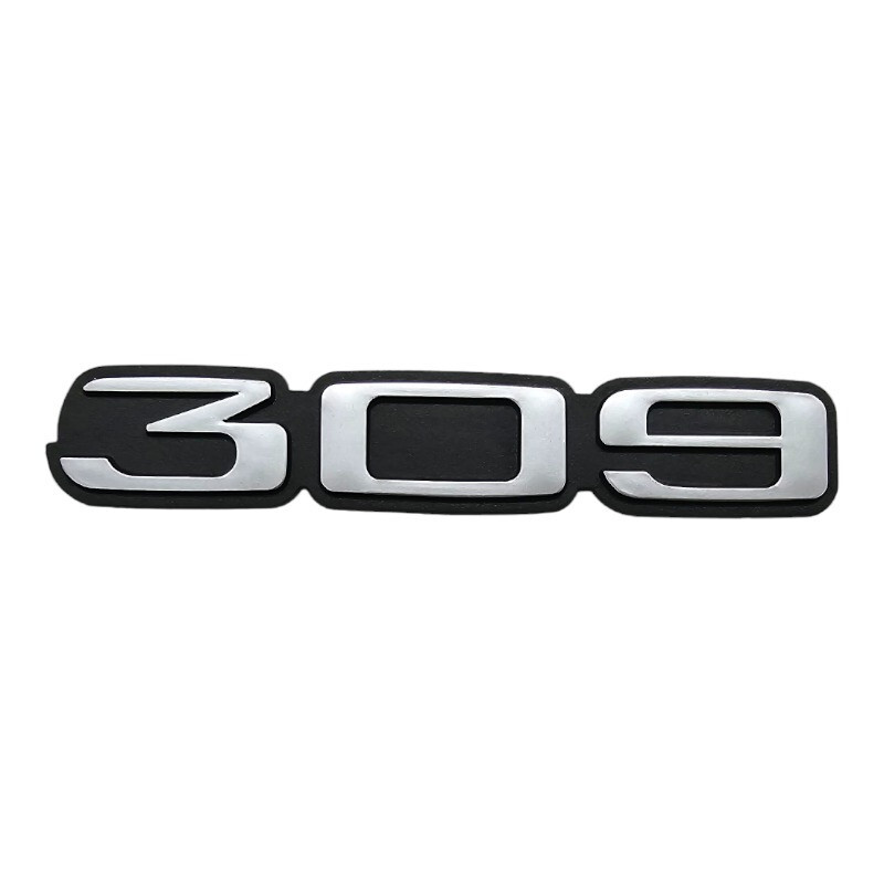 Logo 309 pour Peugeot d'origine en ABS chrome pour coffre arrière