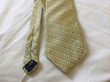 Seltene Limited Edition VW Golf Generation Seidenkrawatte gelb 10 cm breit