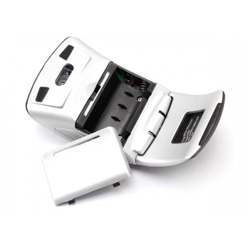 Silent Click Quiet Folding Optical Wireless Arc Mouse Portable Compact WHITE - Image 2 of 3