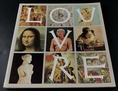 1983 THE LOUVRE Paperback Book Vintage Color Illustrations Vb2
