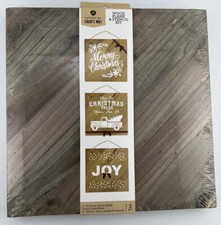 Hampton Art Rustic Wood Plank Holiday Christmas Stencil Kit 12x12 New sealed