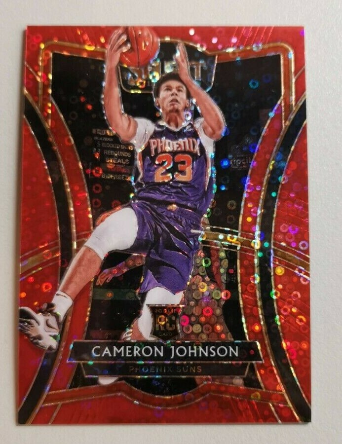 2019-20 Select Cameron Johnson Premier Level Red Hybrid Disco /49 Rookie RC SSP.