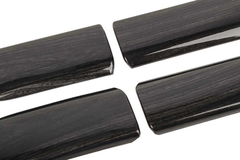 FOR 2019-2025 CHEVY SILVERADO 4-DOOR DARK WOOD GRAIN DOOR PANEL DECOR TRIM COVER