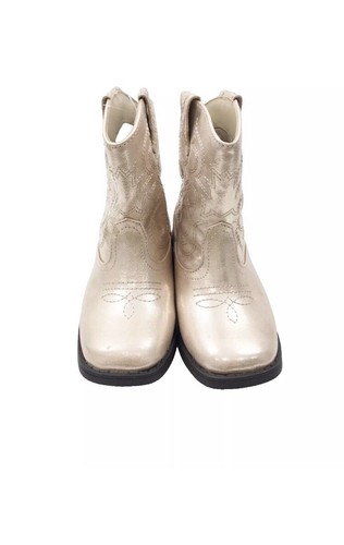 Botas occidentales informales para niñas pequeñas Wonder Nation doradas talla 10 ($)$ - Imagen 6 de 6