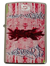 Zippo Mild Seven TOME-E 2004 Oil Lighter Pink White Collaboratio Used