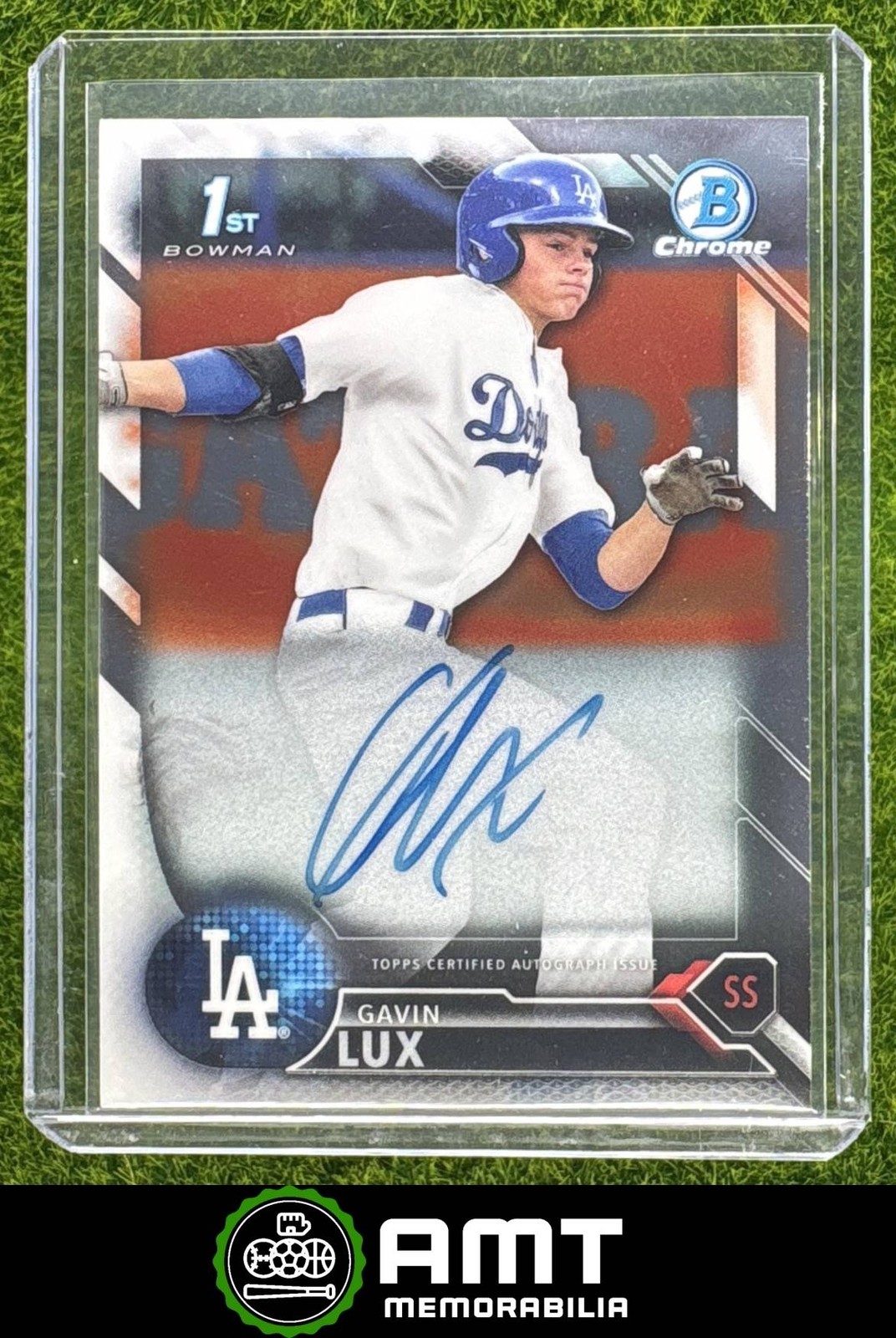 Gavin Lux Auto 2016 Bowman Draft Chrome Pick Los Angeles Dodgers #CDA-GL