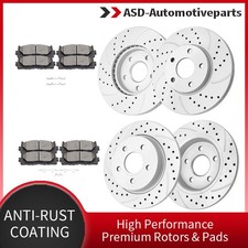 Fit For Ford Focus Discs Front And Rear Slotted Rotors Brakes Ceramic Pads Kits Fit For Ford Focus Discs Front And Rear Slotted Rotors Brakes Ceramic Pads Kits