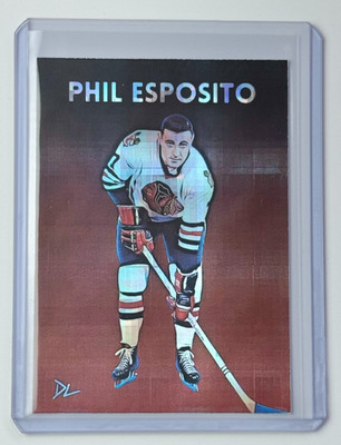Phil Esposito Limited Artist Signed ''Chicago Black Hawks'' Refractor Card 1/1