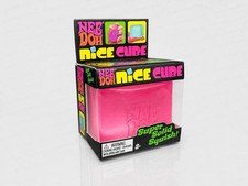 NEW Nee Doh Nice Cube - Super Solid Squish  Pink - Stress fidget relief toy