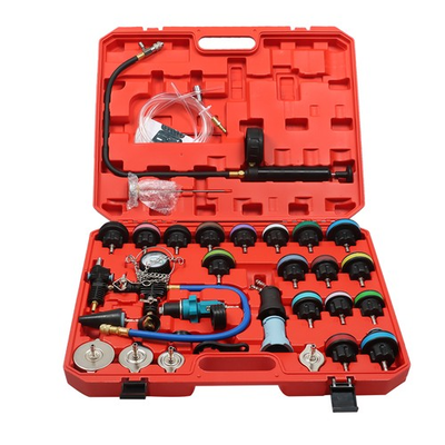 #ad 33Pcs Radiator Pressure Tester Coolant Leak Down Checker Vacuum Purge Refill Kit $63.70
