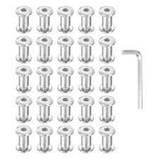 20Pcs M6x6mm Hex Chicago Screws 8x12mm Binding Posts Socket Cap Bolt Nut Silver