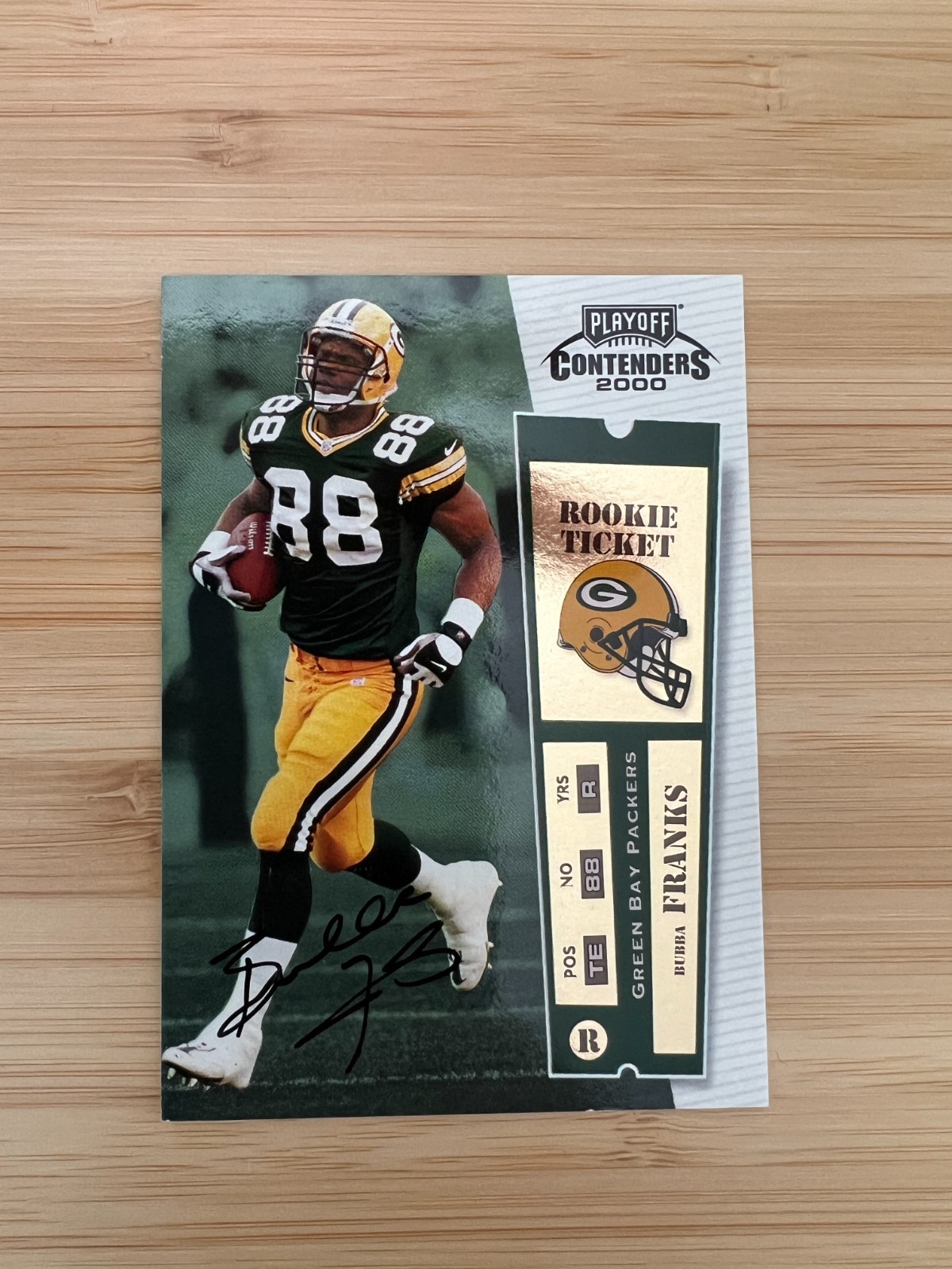 2000 Playoff Contenders Bubba Franks Ticket RC Auto #111 Packers Rookie
