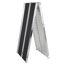 10' Aluminum Multi-Folding Wheelchair Ramp Portable Mobility Scooter Non-Skid