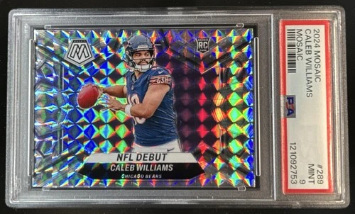2024 Mosaic Caleb Williams RC Mosaic Prizm NFL Debut #289 Bears PSA 9
