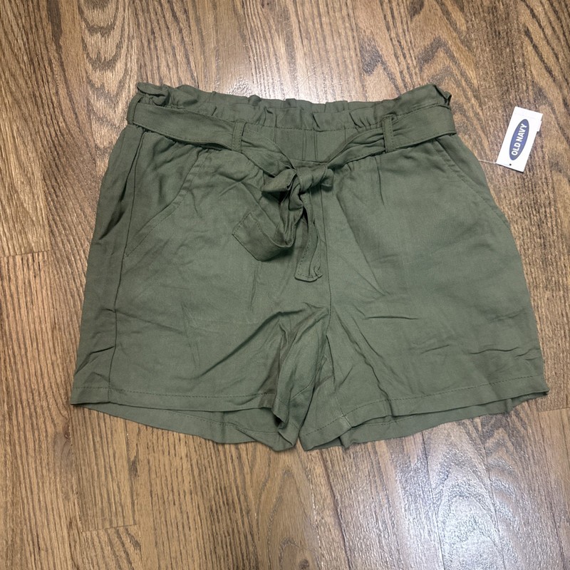 Girls Old Navy Army Green Shorts With Belt & Pockets NWT