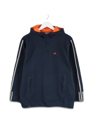 Adidas Damen 90s Vitnage Half Zip Sport Hoodie Blau S